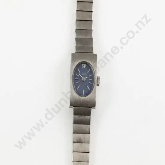 Vintage Girard-Perregaux All Polished Stainless Steel Ladies Wrist Watch