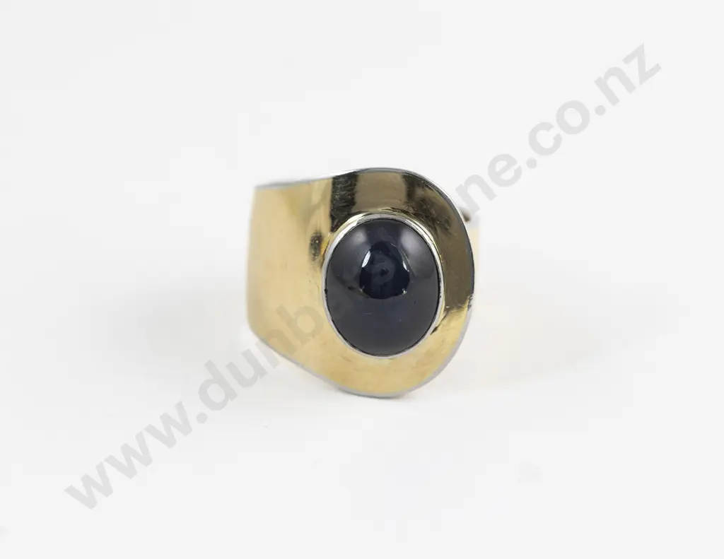 NZ Jeweller Tony Williams 18ct and Platinum Sapphire Dress Ring Image 1++