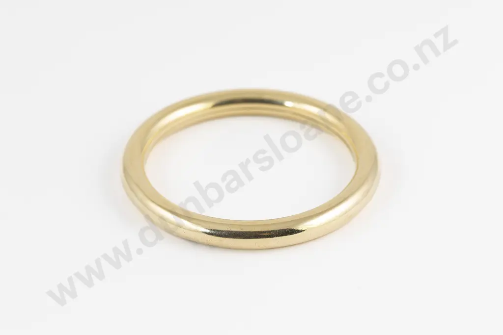 NZ Jeweller Marc Bendall 18ct Plain Gold Bangle Image 1++