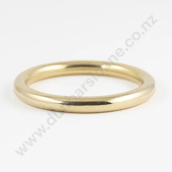 NZ Jeweller Marc Bendall 18ct Plain Gold Bangle