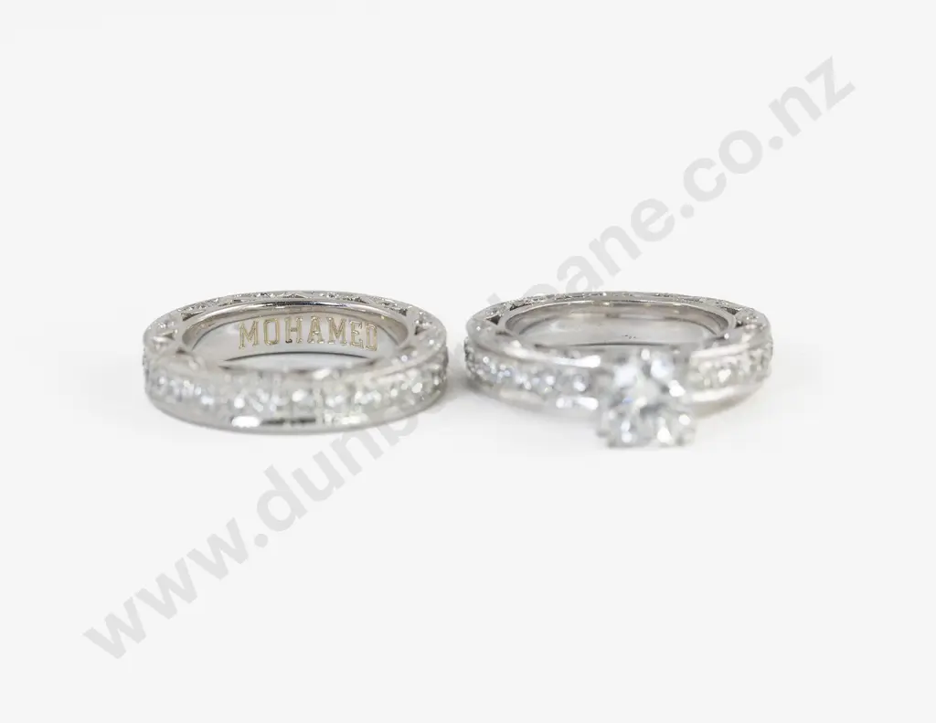 18ct White Gold Solitaire Diamond Ring Image 1++