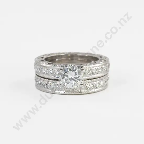 18ct White Gold Solitaire Diamond Ring