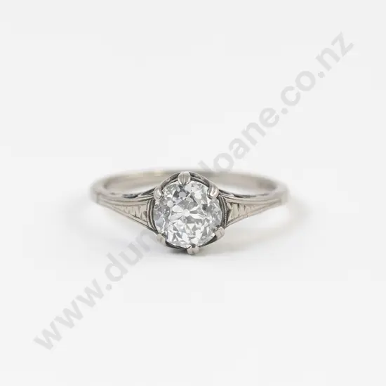 18ct White Gold Diamond Solitaire Ring