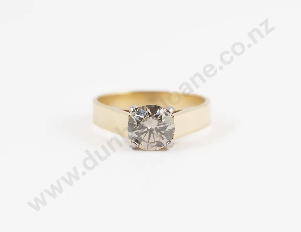 18ct Solitaire Diamond Ring Image 1++