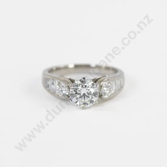 18ct White Gold Solitaire Diamond Ring