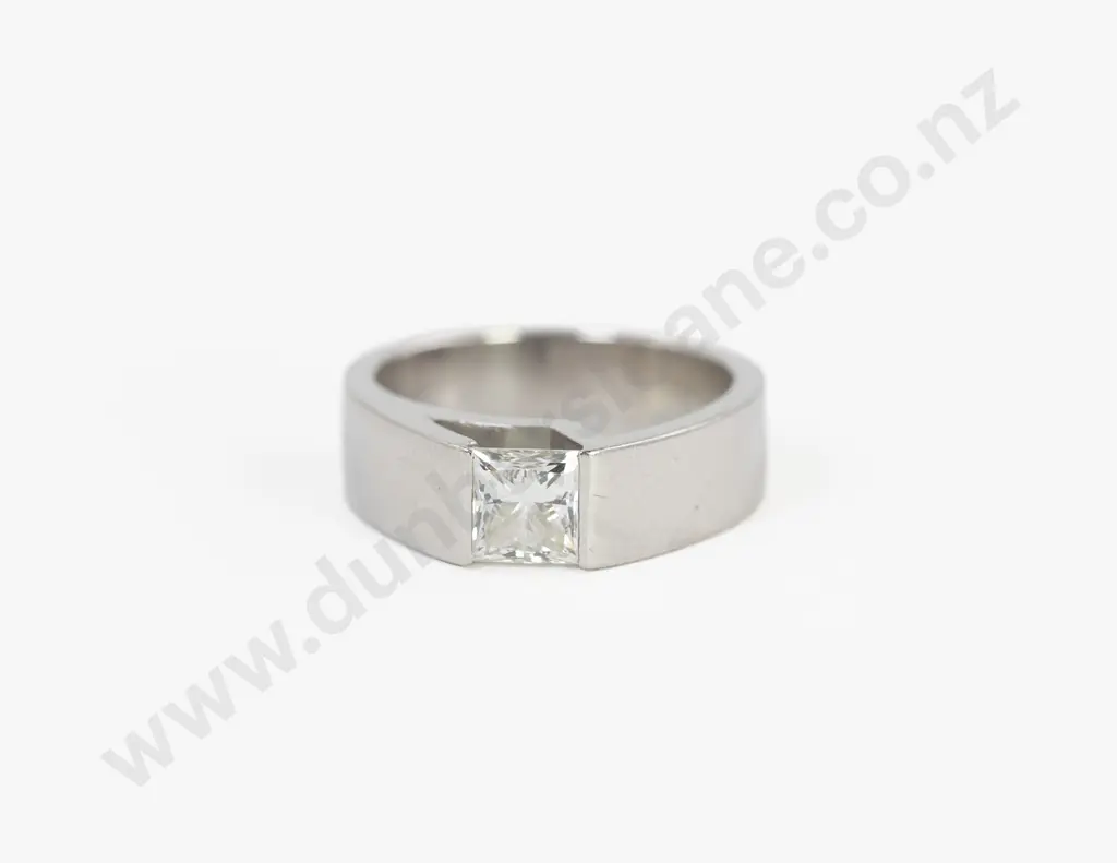 All Platinum Solitaire Diamond Ring Image 1++