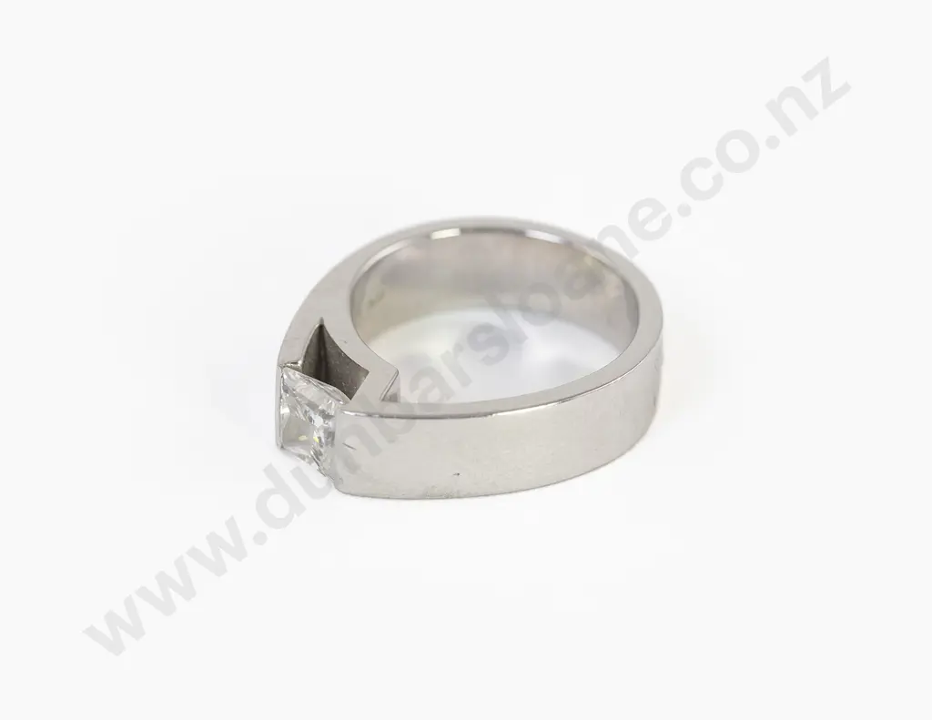 All Platinum Solitaire Diamond Ring Image 1++