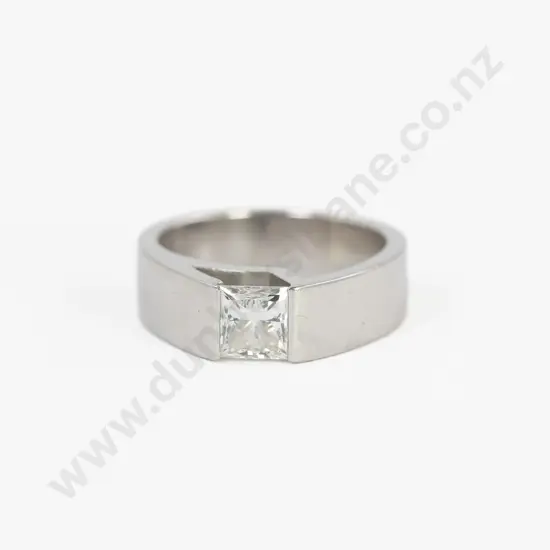 All Platinum Solitaire Diamond Ring