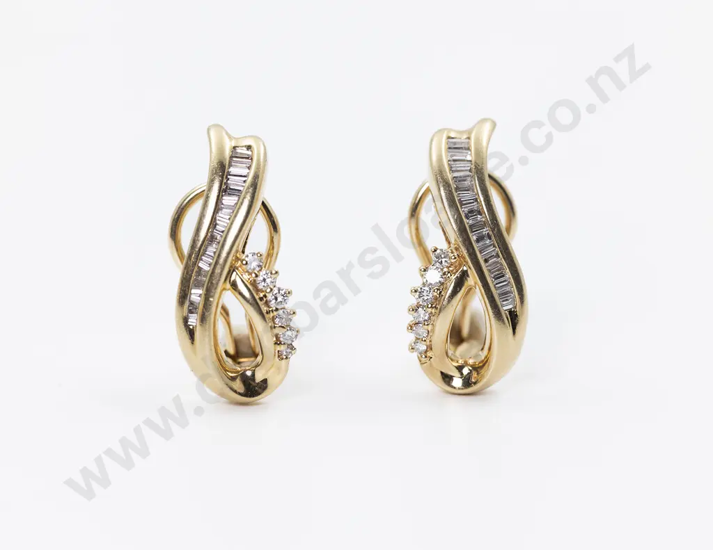 Pair 14ct Diamond Dress Earrings Image 1++