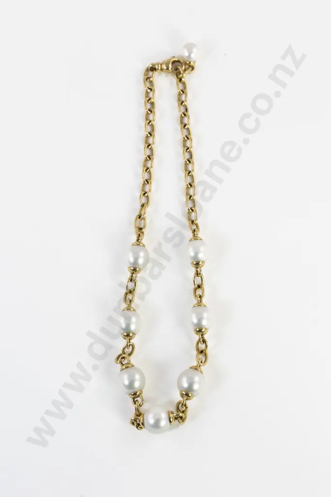 Australian Paspaley 18ct Yellow Gold Pearl Necklet Image 1++