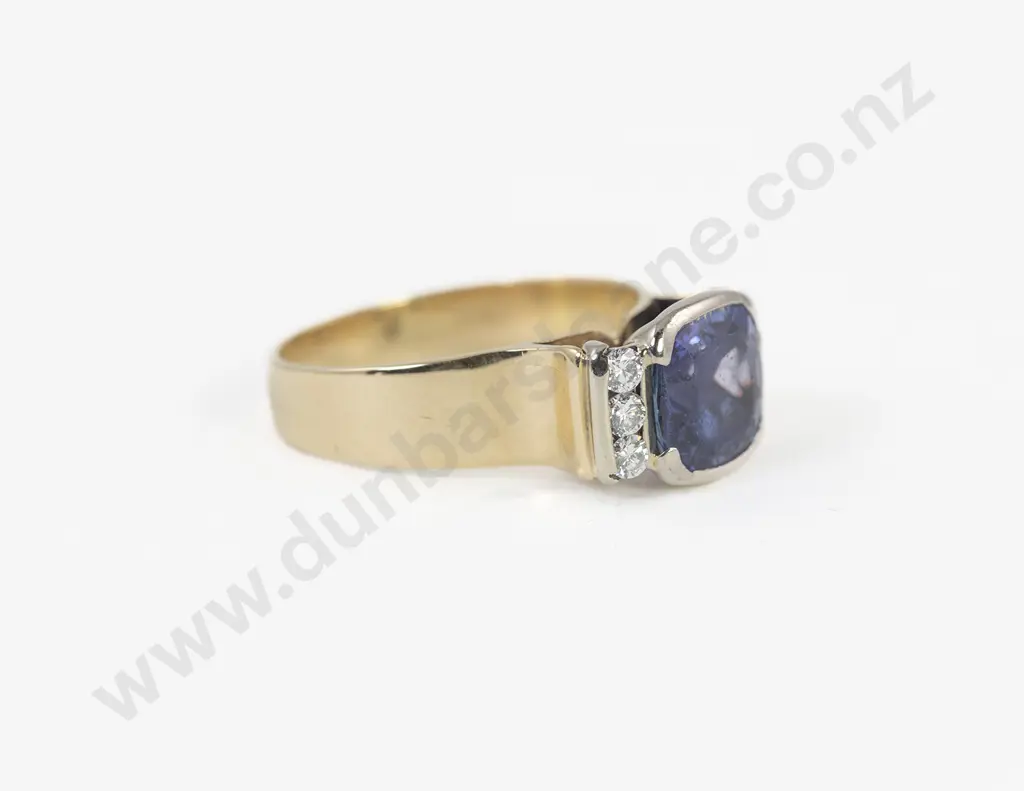 18ct Seven Stone Tanzanite and Diamond Dress Ring Image 1++