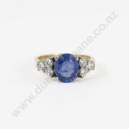 18ct Seven Stone Sapphire and Diamond Ring