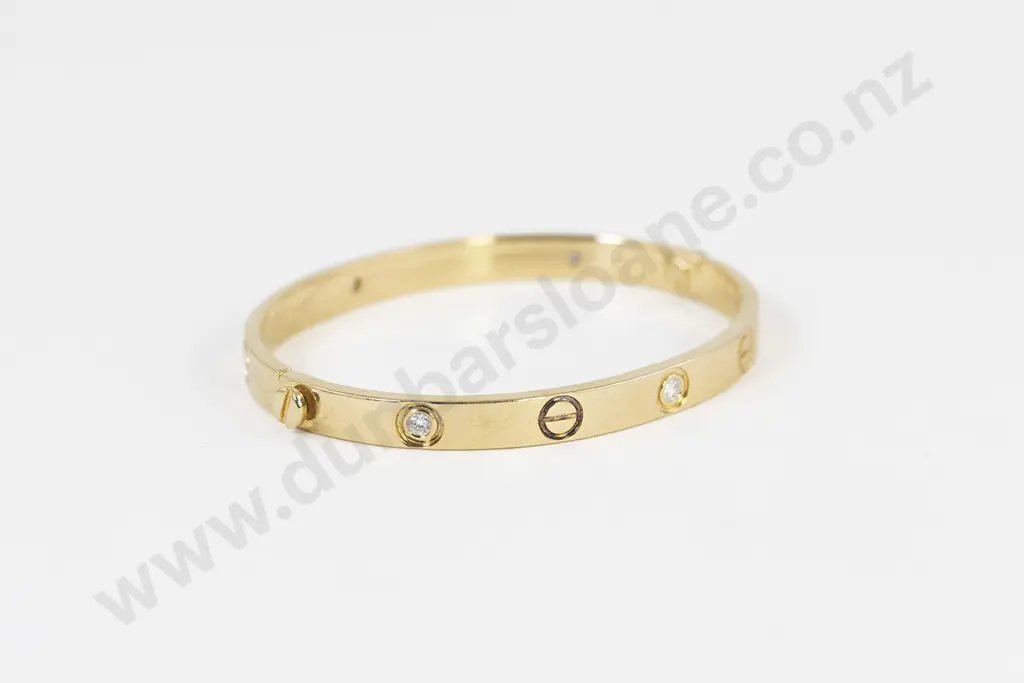 Vintage Cartier Six Stone Diamond 'Love' Bangle Image 1++