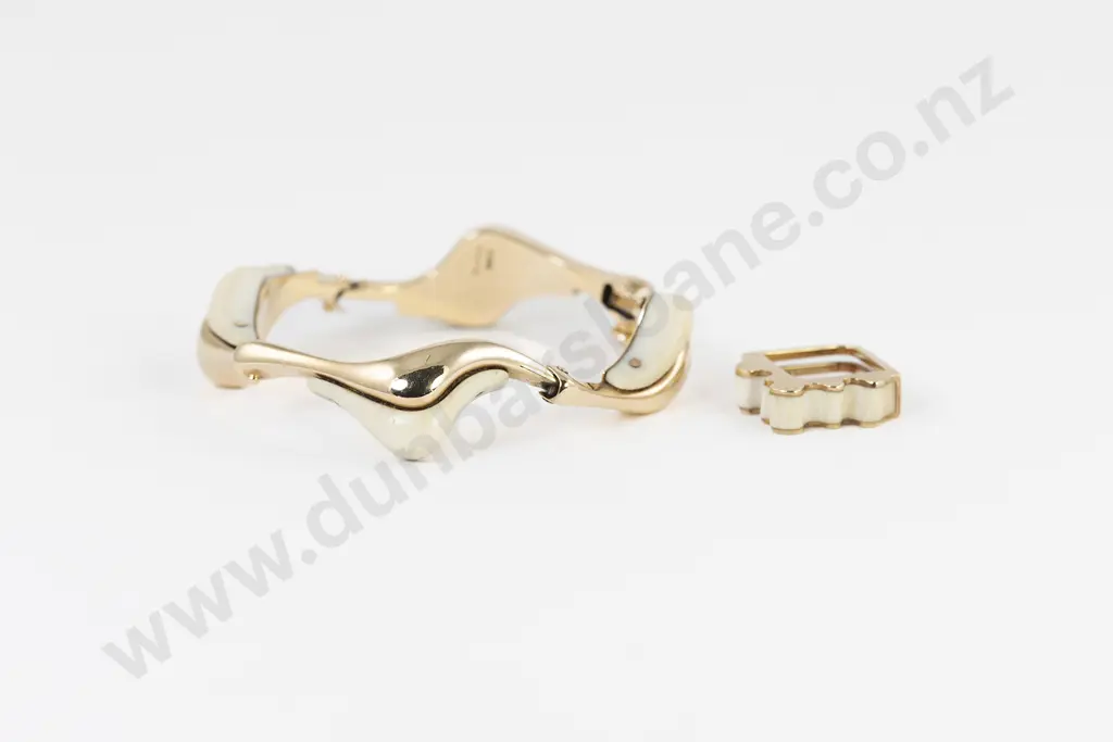 Johan Torp of Aarthus Denmark 14ct Yellow Gold and Ivory Bracelet Image 1++