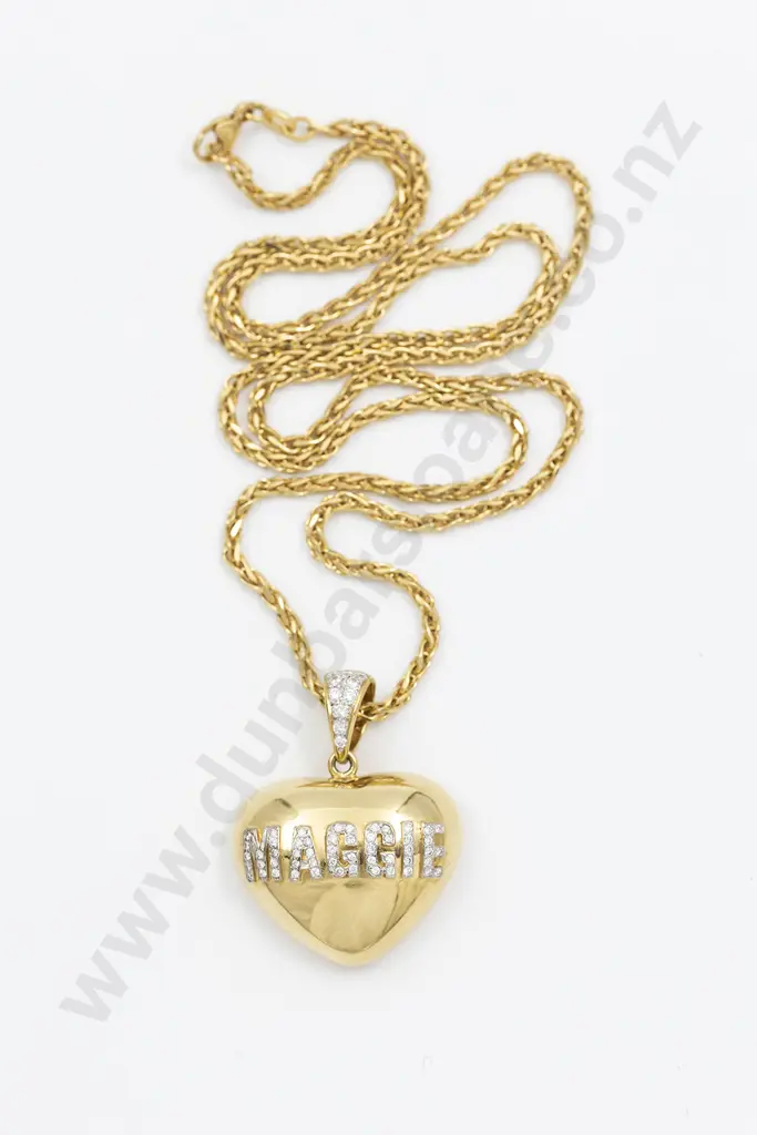 18ct and Diamond Heart 'Maggie' Pendant Image 1++