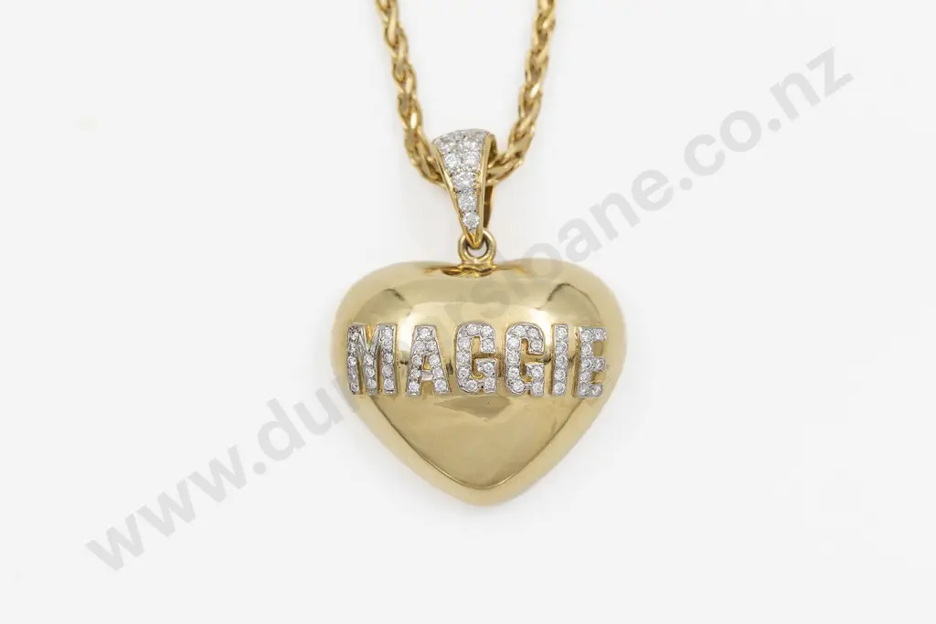 18ct and Diamond Heart 'Maggie' Pendant Image 1++