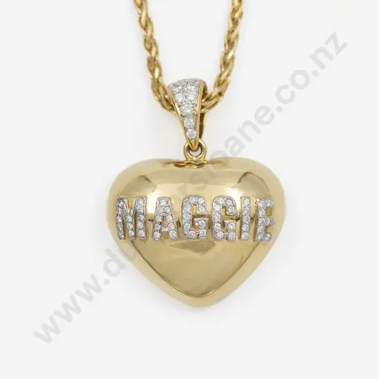 18ct and Diamond Heart 'Maggie' Pendant
