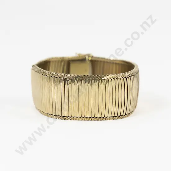 Mid C20th European 14ct Wide Bracelet