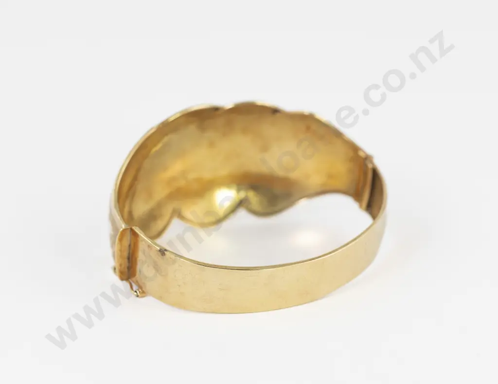 14ct Fancy Hinged Snap Bangle Image 1++