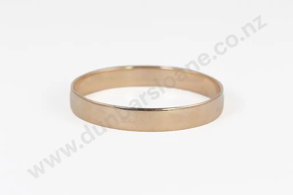 9ct Rose Gold Plain Bangle Image 1++