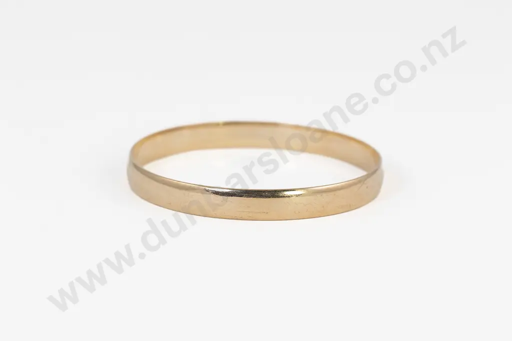 9ct Rose Plain Bangle Image 1++
