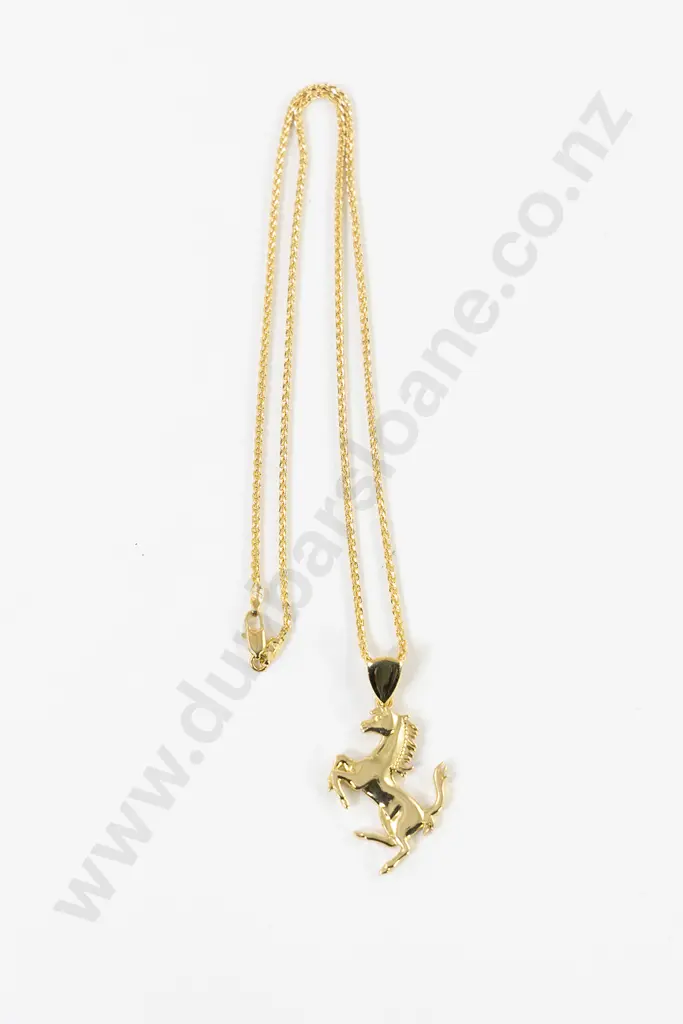 18ct Ferrari Prancing Horse Pendant Image 1++