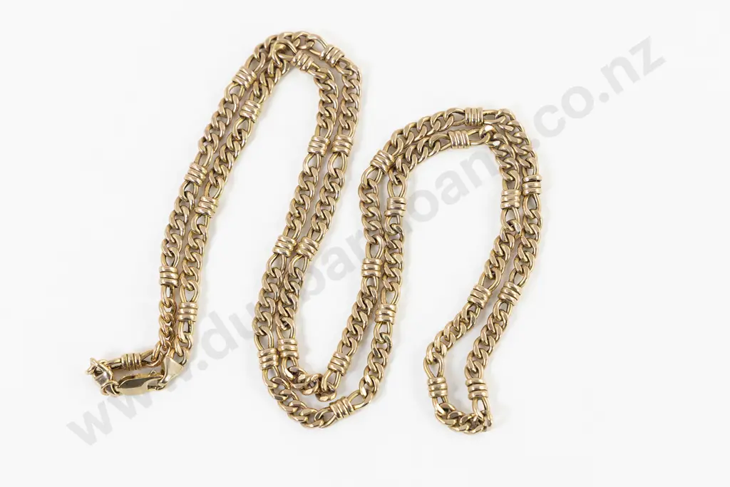 9ct Fancy Curb Link Neck Chain Image 1++