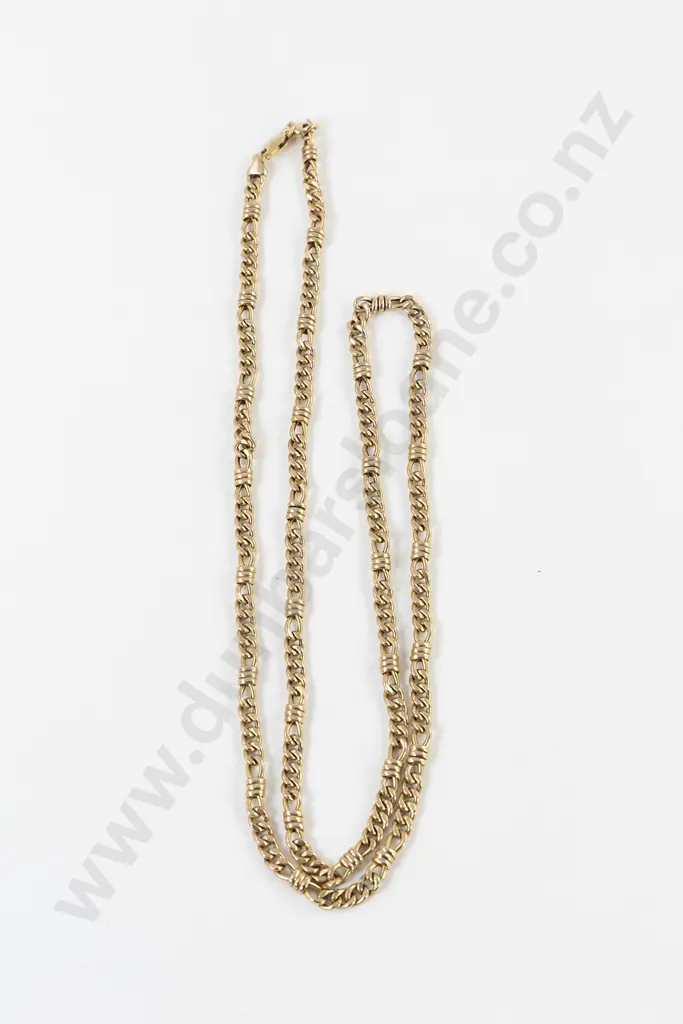 9ct Fancy Curb Link Neck Chain Image 1++