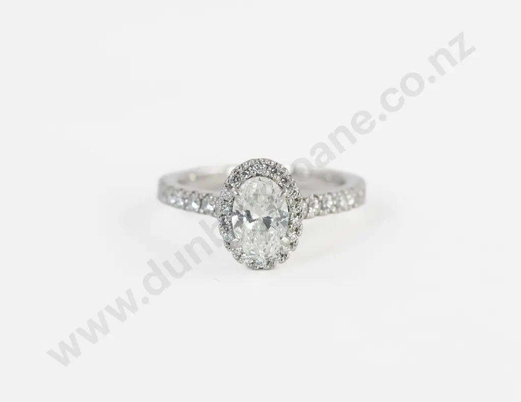 All Platinum Modern 39stone Diamond Cluster Ring Image 1++