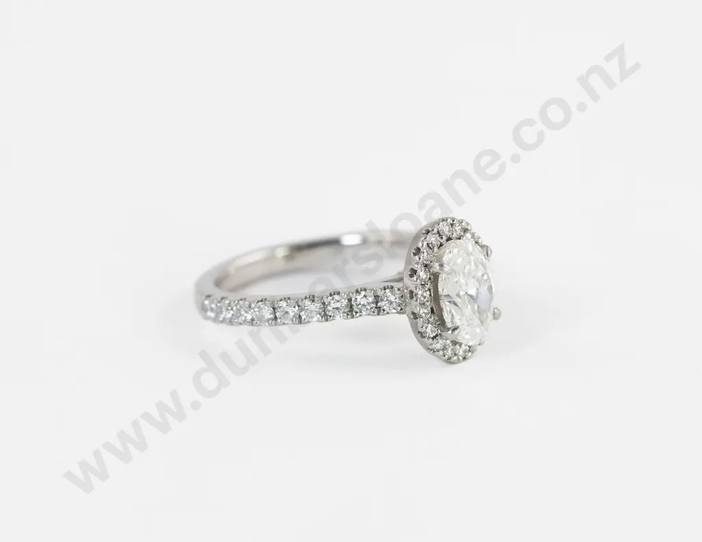 All Platinum Modern 39stone Diamond Cluster Ring Image 1++
