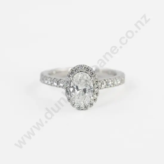 All Platinum Modern 39stone Diamond Cluster Ring