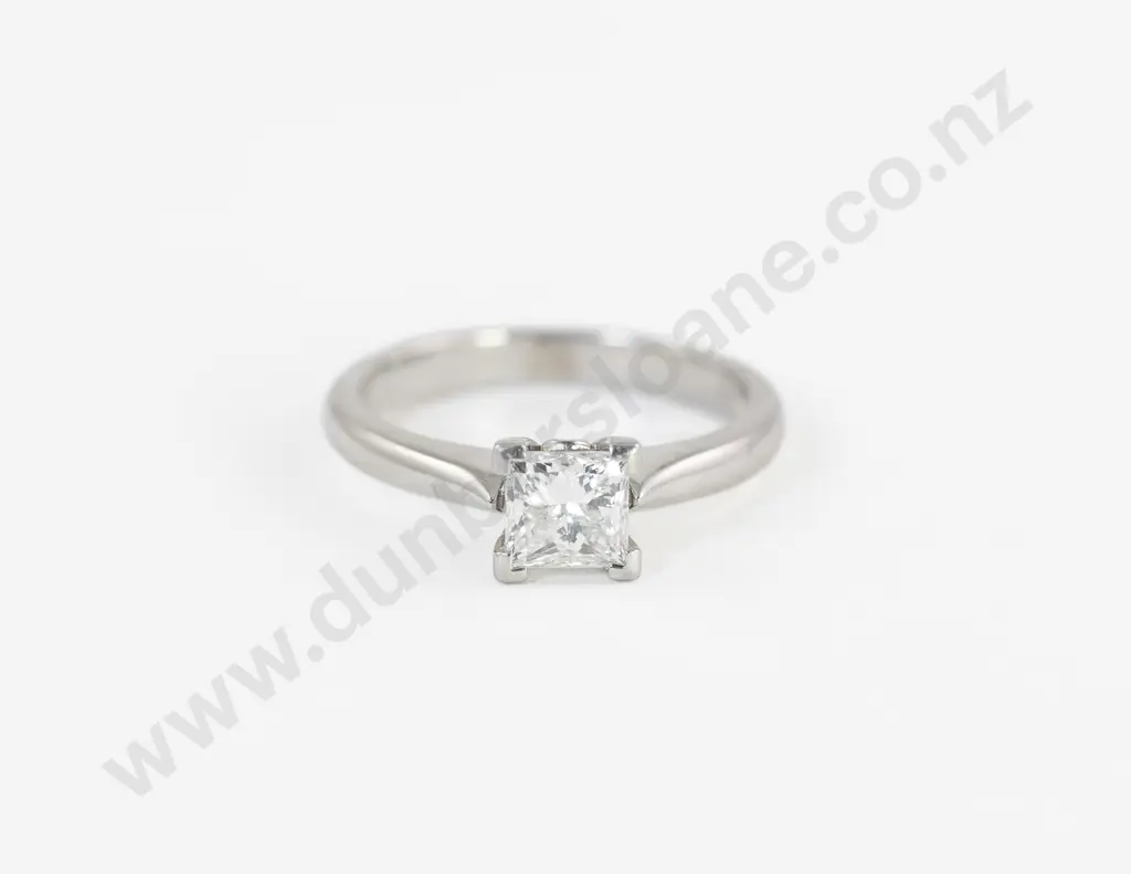 All Platinum Solitaire Diamond Ring Image 1++