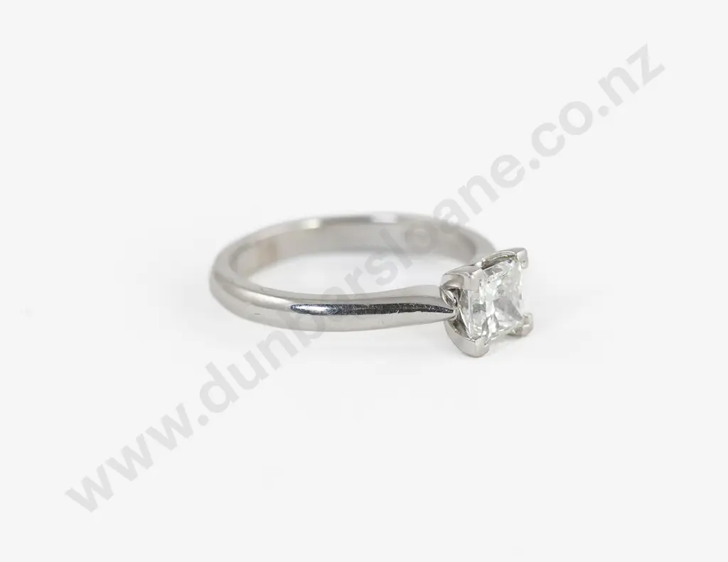 All Platinum Solitaire Diamond Ring Image 1++