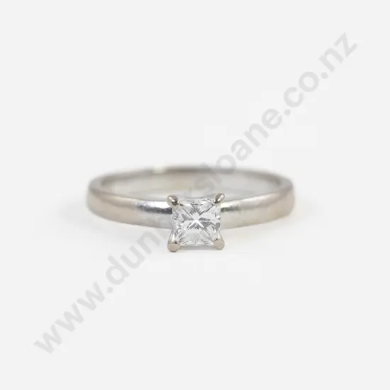 18ct White Gold Solitaire Diamond Ring
