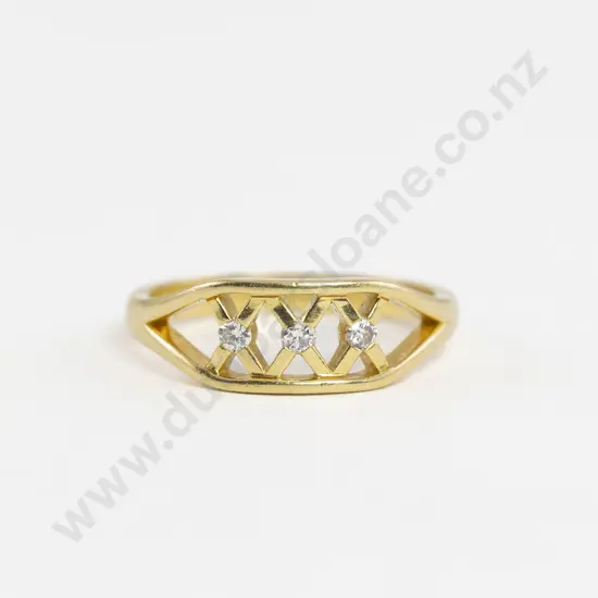 Village Goldsmith Wellington 18ct Three Stone Diamond Band Ring