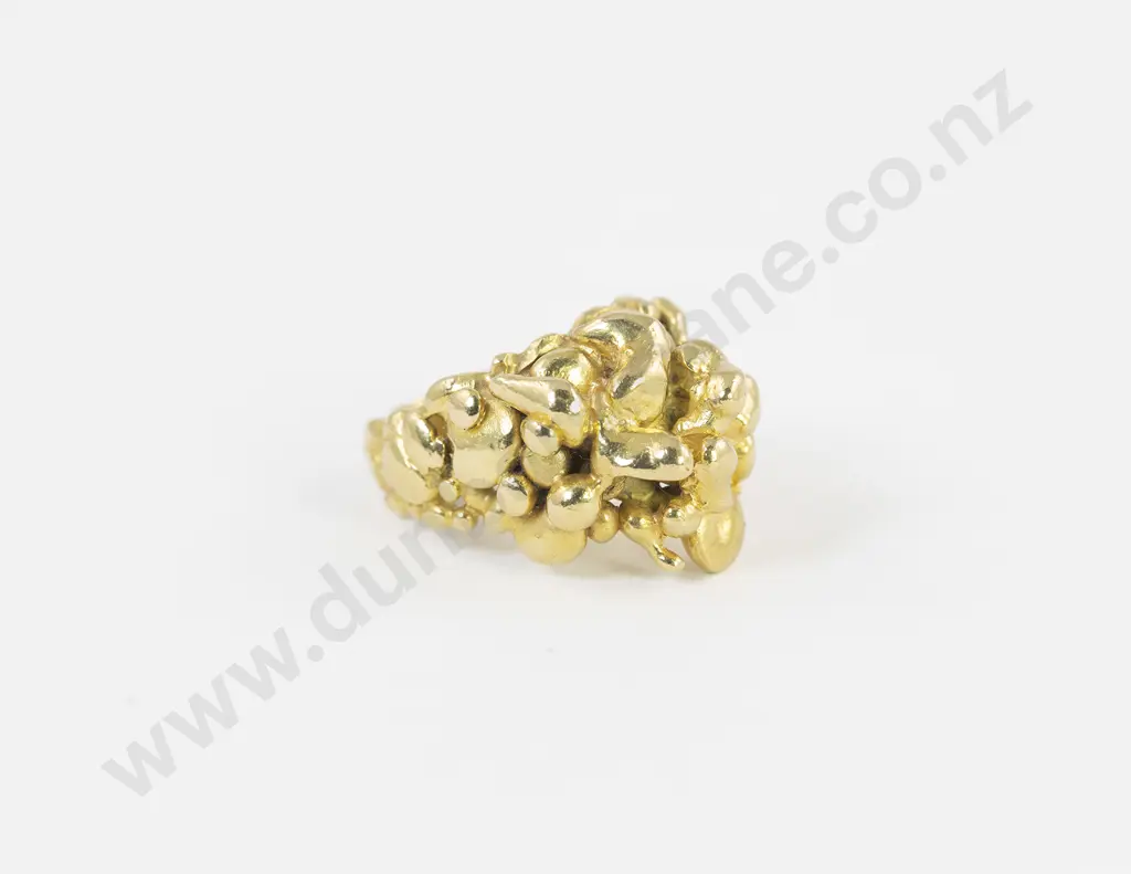 18ct Yellow Gold Heavy Free-Form Nugget Dress Ring Image 1++