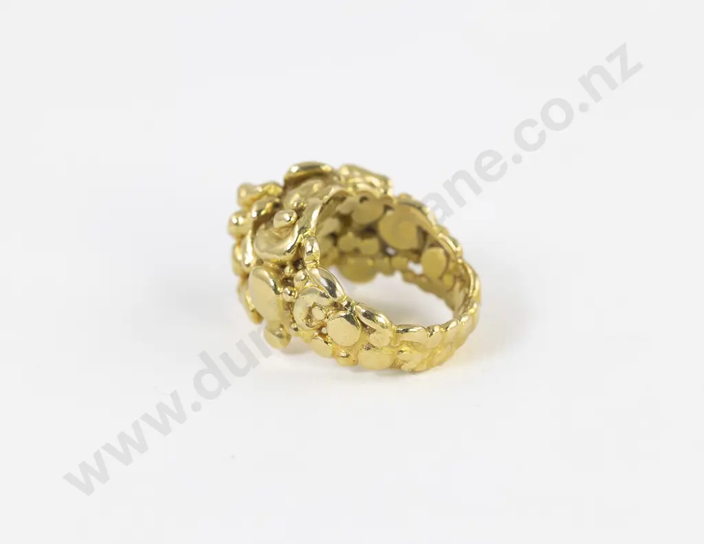 18ct Yellow Gold Heavy Free-Form Nugget Dress Ring Image 1++