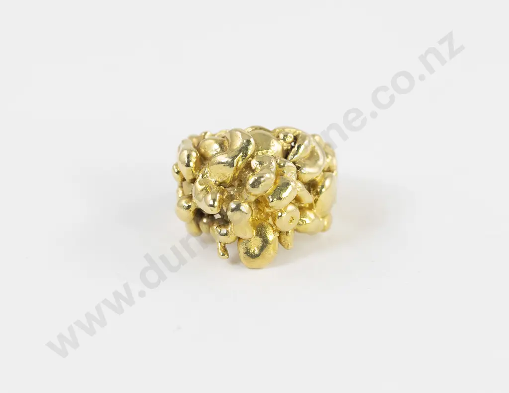 18ct Yellow Gold Heavy Free-Form Nugget Dress Ring Image 1++