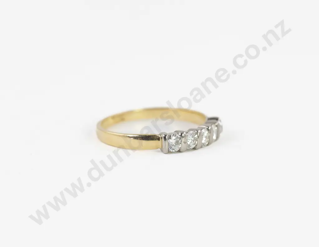 18ct Five Stone Diamond Bridge Ring Image 1++