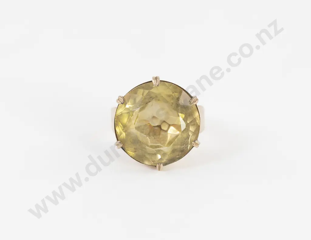 9ct Single Stone Citrine Dress Ring Image 1++