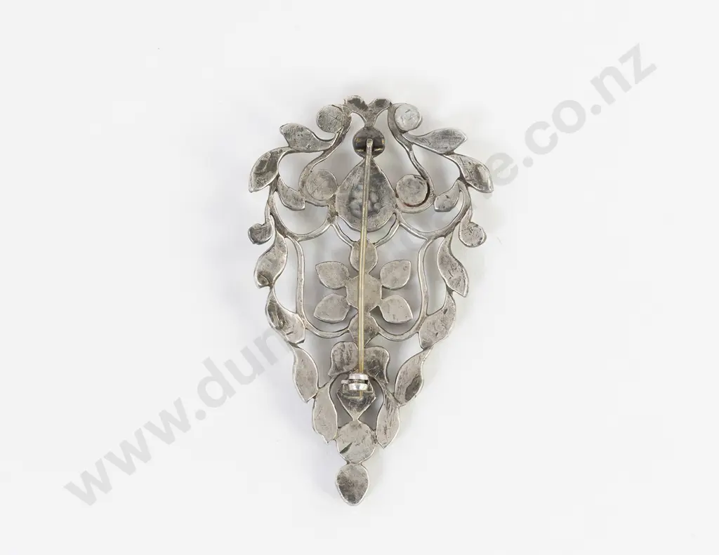 Georgian Silver Multi Gem Giardinetti Brooch Image 1++
