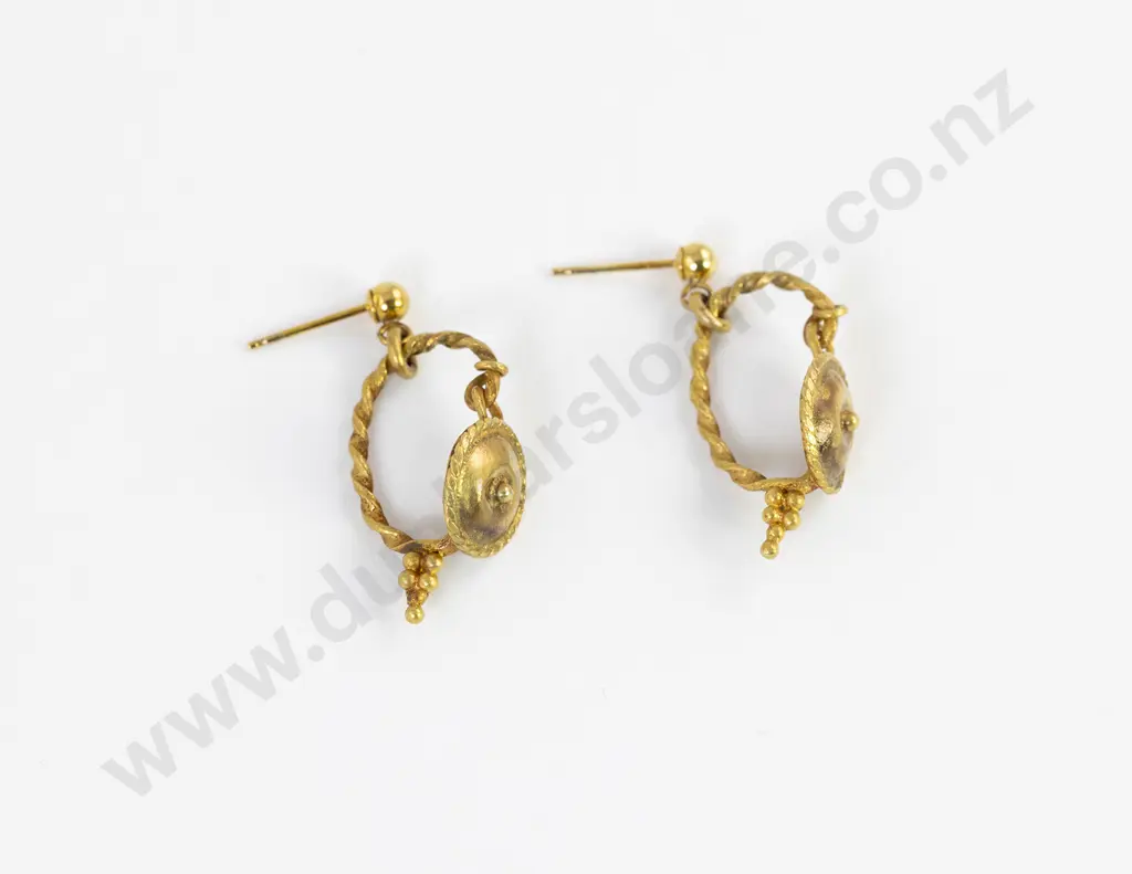 Pair Ancient Roman Gold Earrings Image 1++