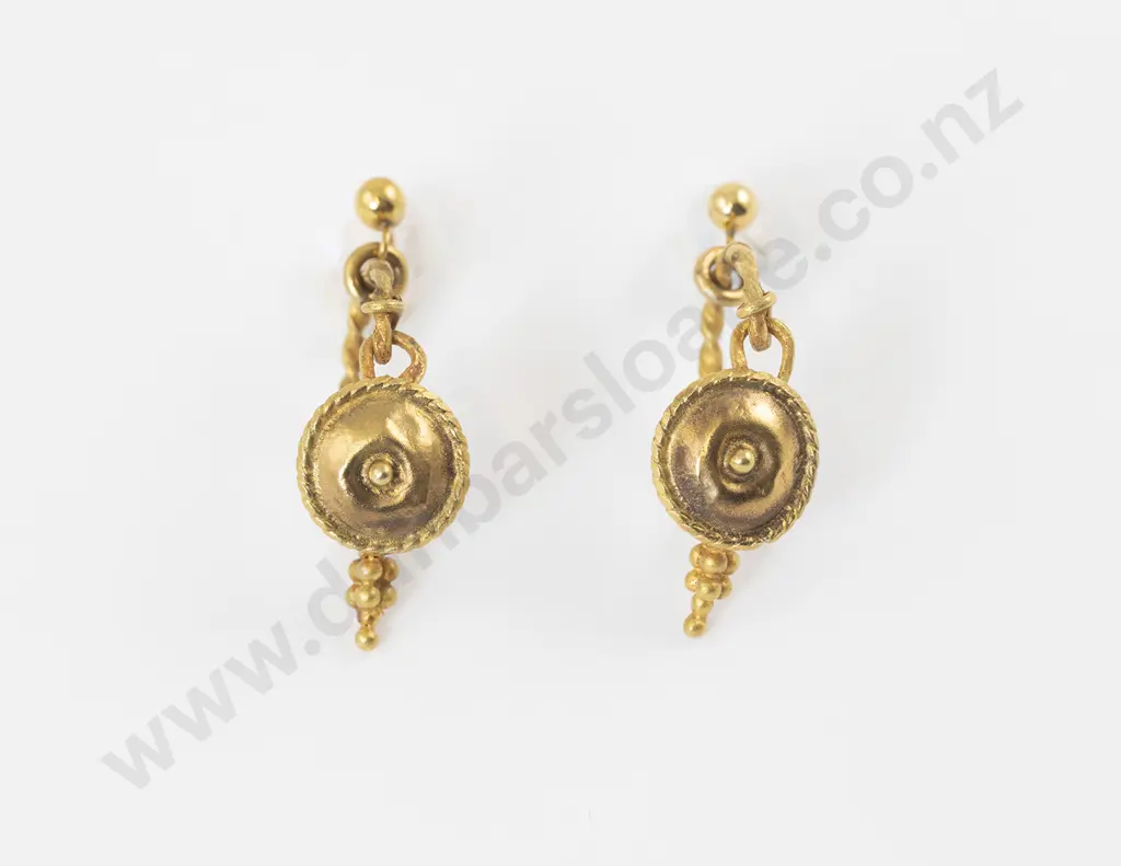 Pair Ancient Roman Gold Earrings Image 1++