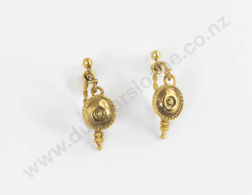 Pair Ancient Roman Gold Earrings Image 1++