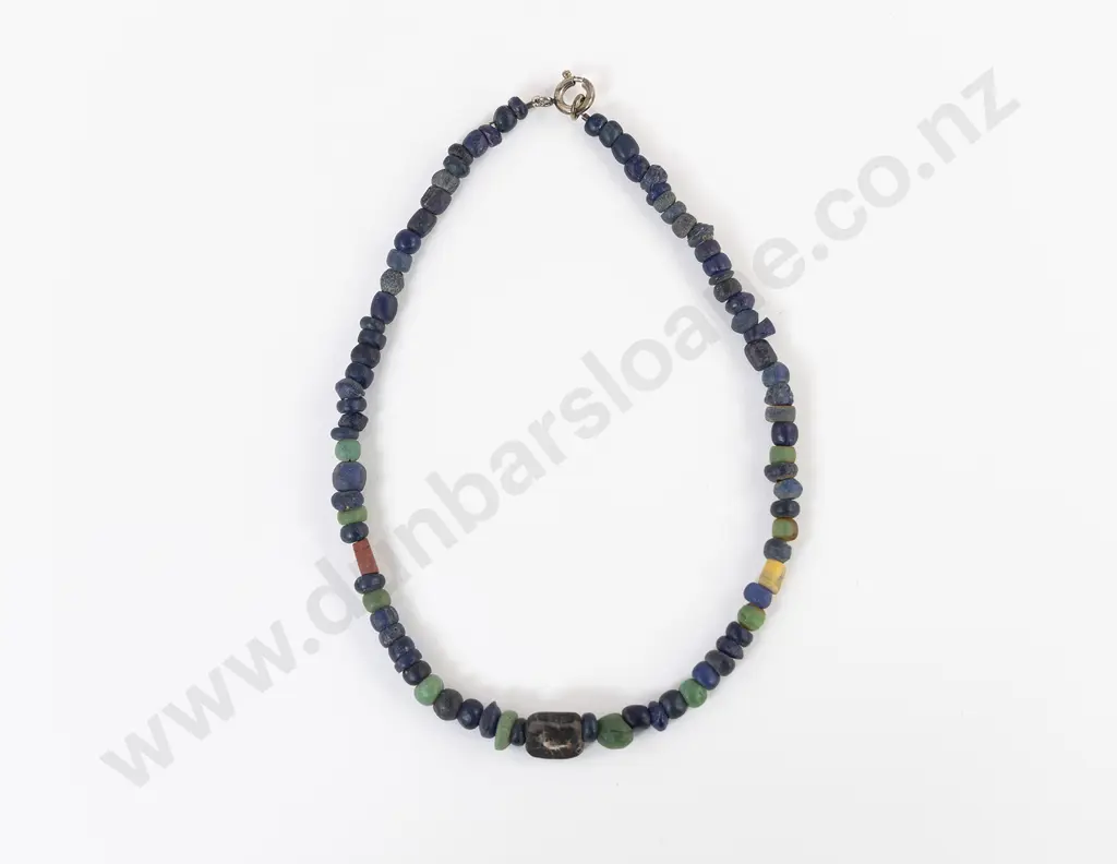 Ancient Ceramic and Mosaic Bead Necklace Image 1++