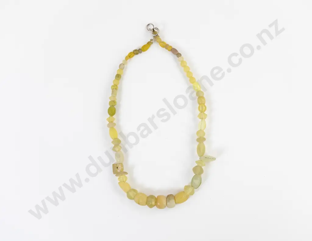 Ancient Roman Glass and Agate Bead Necklace Image 1++