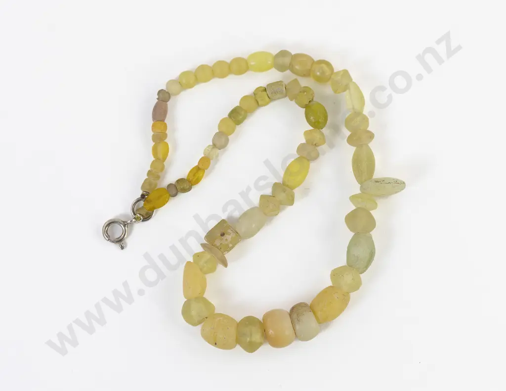 Ancient Roman Glass and Agate Bead Necklace Image 1++