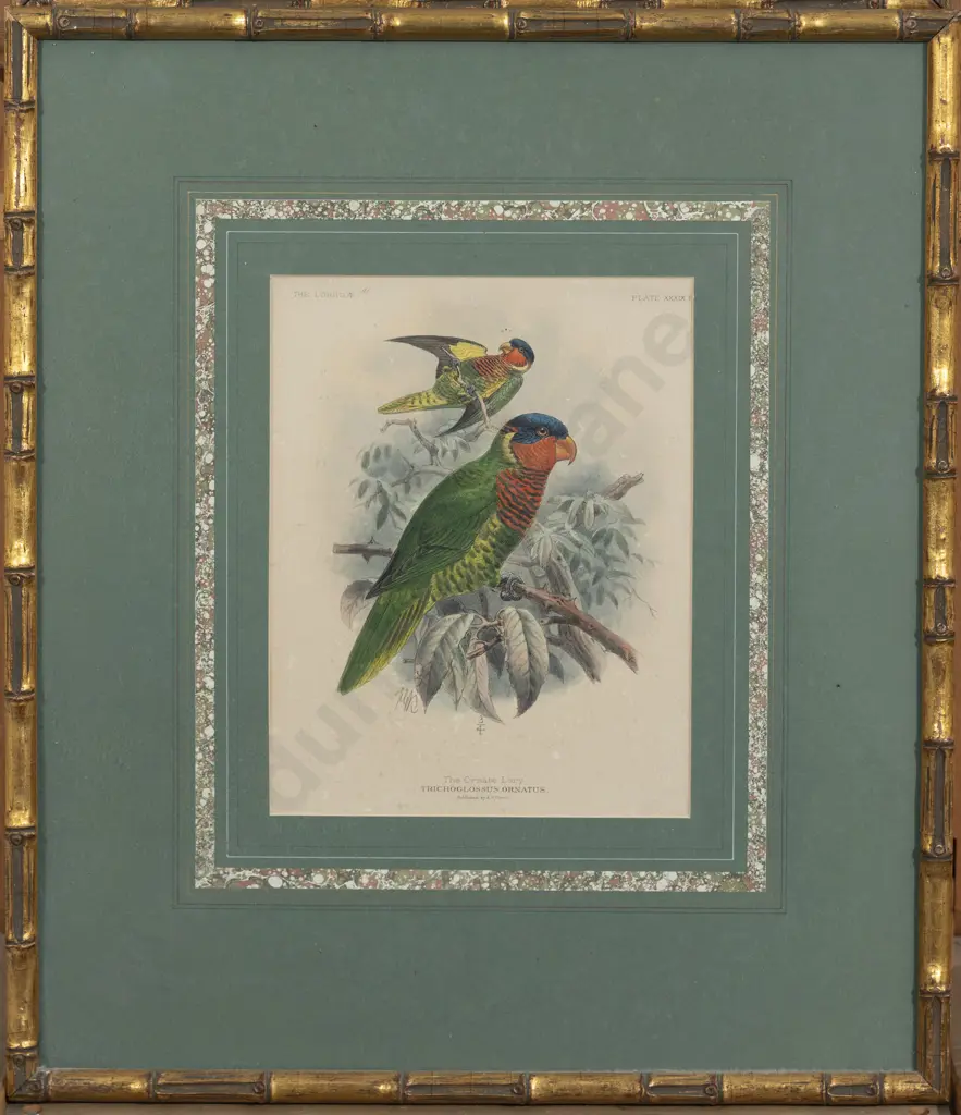 Pair Victorian Framed Bookplates Image 1++