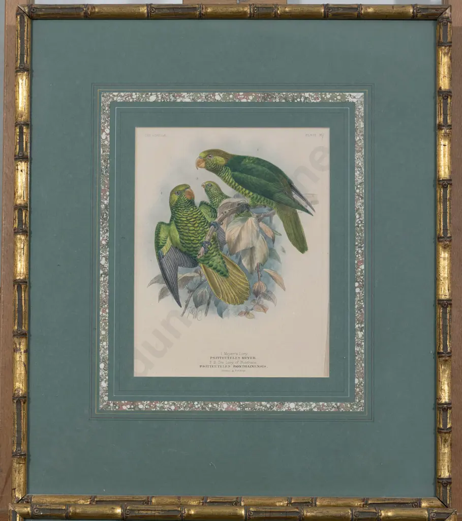 Pair Victorian Framed Bookplates Image 1++