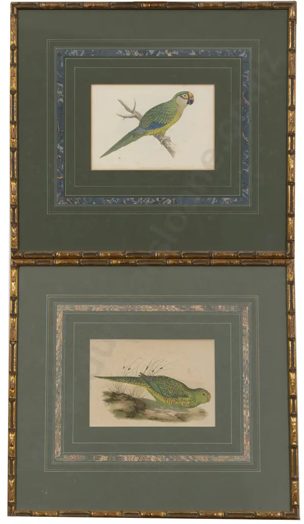 Pair Victorian Framed Bookplates Image 1++